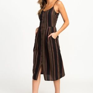 RVCA Medway button up midi dress